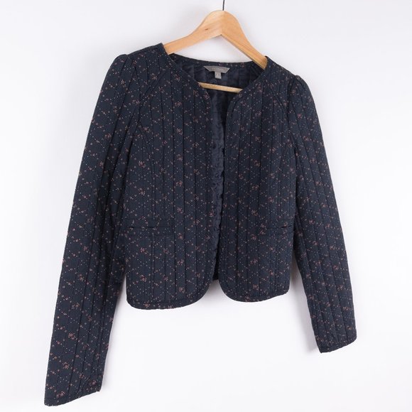 Rubbish Jackets & Blazers - Dainty Quilted Floral Open Mini Sweater